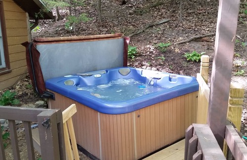 Gobles Cottage | Treetop Cottage-Private Mill Lake-HotTub-Kayaks-Firepit-Boats -DOGS ok! No Fees!