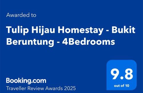 Hulu Selangor House | Tulip Hijau Homestay - Bukit Beruntung - 4Bedrooms