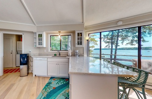 Isle of Springs Cottage | Unique oceanfront home with a deck, tons of natural light, & amazing views