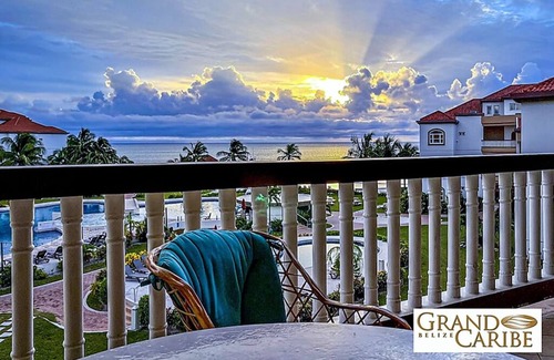 San Pedro Condo | UNRIVALED VIEWS from DESIGNER RENOVATED PENTHOUSE, Top 3BR rental @ GRAND CARIBE