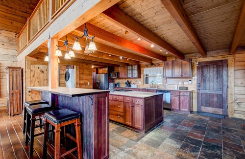 Frank Cabin | Up Here In the Mountains - Luxury Cabin in Newland with Views, Hot Tub, & Pool Table!