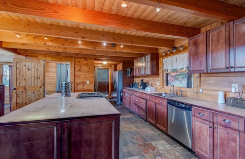 Frank Cabin | Up Here In the Mountains - Luxury Cabin in Newland with Views, Hot Tub, & Pool Table!