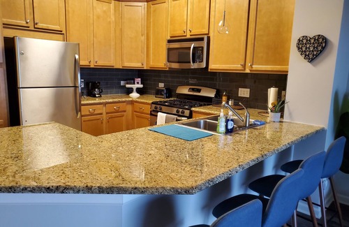 Downers Grove Condo | Upscale Condo Close to, Free Parking, Fireplace, Non Smoking Community