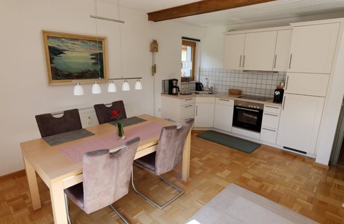 Ruhpolding Apartment | Vacation apartment Haas 65 sqm, 1 bedroom, 1 living room, dining kitchen, bathroom with shower, WLAN