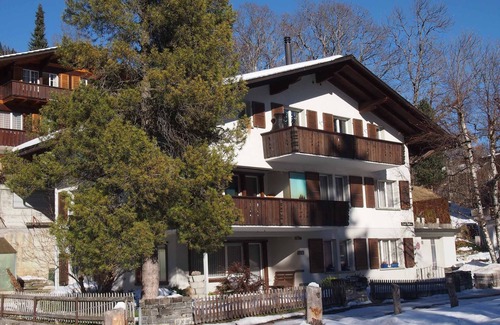 Adelboden Apartment | Vacation apartment with sunny garden seating area, close to the village center.