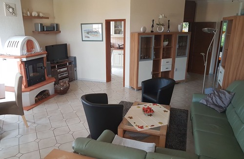 Ballenstedt House | Vacation home for 8 guests with pool, fireplace, playground, large garden