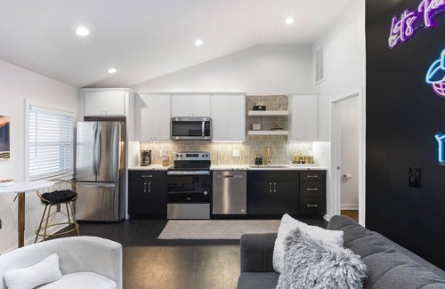 Greenwood Apartment | Vibrant Neon Condo Near Restaurants, Coffee & Bars