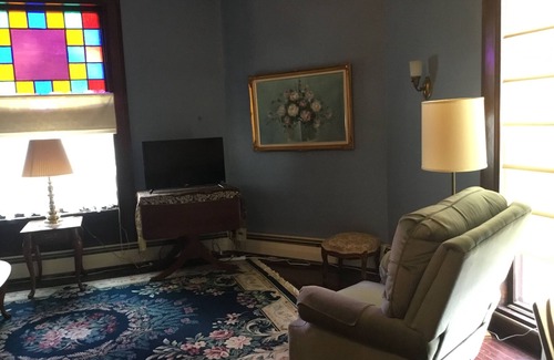 Cortland Apartment | Victorian upstairs 1-bedroom apartment in Cortland NY/with WiFi. In Ground pool