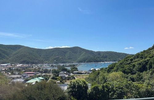 Waikawa Bay House | Views over Waikawa Marina & situated next to native bush