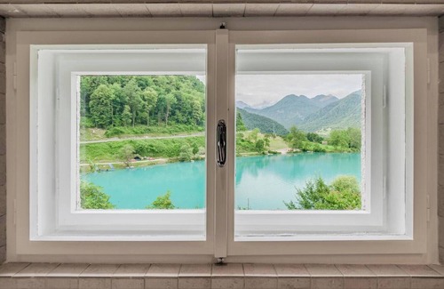 Most na Soci Villa | Vila Labod, unique villa on a superb location till 18 pers at the lake from Most na Soci.