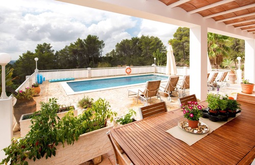Sant Joan de Labritja House | Villa Es Socorrat with swimming pool, ping pong and garden. Sleeps 10 people.