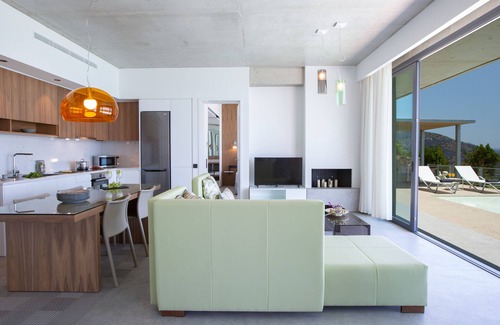 Evgiros Villa | Villa Fyki with wonderful SeaView & private salty water pool