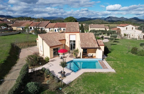 Prades-sur-Vernazobre House | Villa in France with Private Pool & Garden