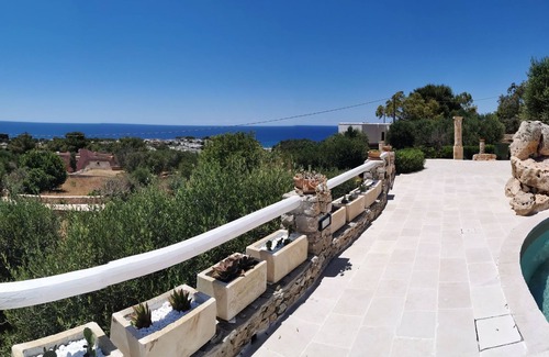 Marina San Gregorio Villa | VILLA POESIA BLU swimming pool and Jacuzzi sea view up to 8 seats and 4000 sqm PARK