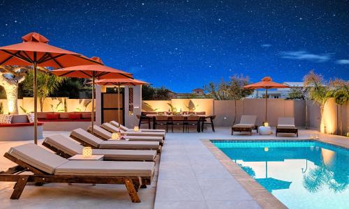 Paralia Kourna Villa | Villa Remezzo Heated Pool, Beach Side