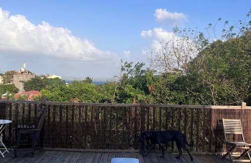 Tartane Villa | Villa Soley swimming pool top location with small sea view; all on foot