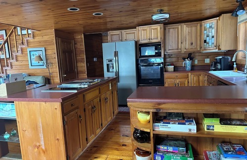 Prospect Harbor House | Waterfront Acadia Schoodic Downeast Log Home with 650 feet of shoreline
