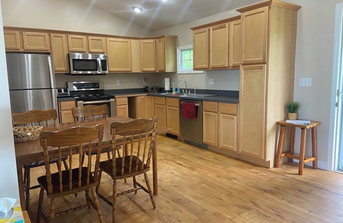 St Ignace House | Waterfront home on Lake Michigan with views of St Helena Island Lighthouse