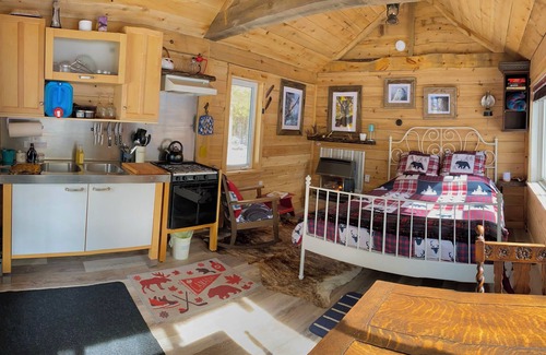 Lanark Cabin | White Pine Acres Cozy couples cabin in lanark private on a large pond & pines