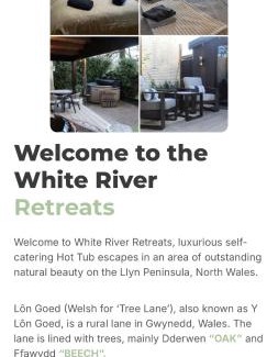 Chwilog Cabin | White River Retreats luxury lodges with Private Wood Fired Hot Tub