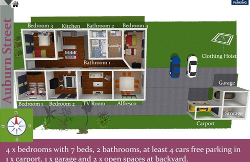 Wollongong CBD House | Wollongong station holiday house with Wi-Fi,75 Inch TV, Netflix,Parking,Beach