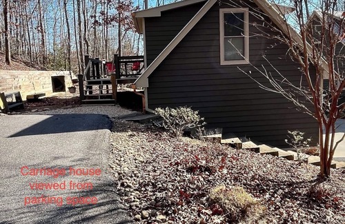 Dahlonega Apartment | Wooded setting, upscale natural wood interior, approx 4 miles from town square