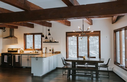 Holmes Cabin | Woodstove, firepit, lakeviews and access to lake, hiking trails, large terrace!