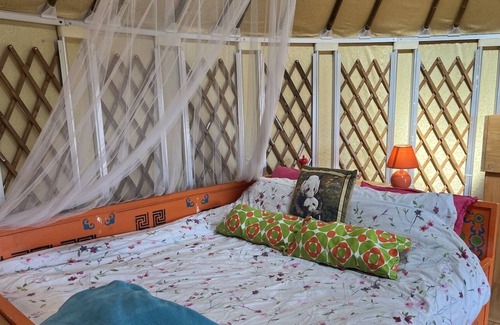 Crechets Bed & Breakfast | Yourte Bosquet with hot tub