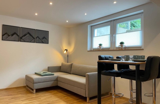 1,5 rooms, top equipped, 4 pers, basement, parking lot, self check-in