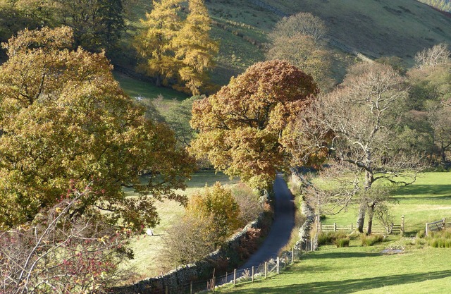17th century farmhouse with views over valley and lake in remote location