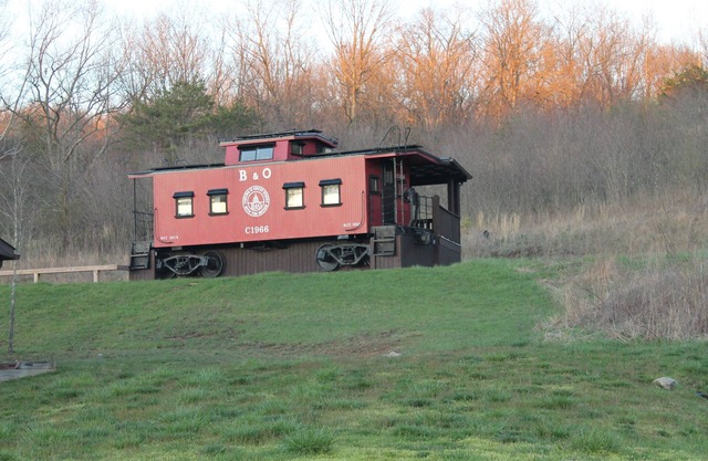 1926 B&o Caboose Centrally Located Within The Hocking Hills