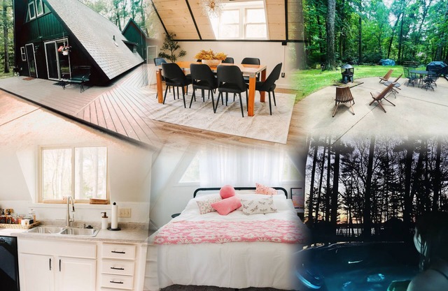 A-Frame near Chicago, Notre Dame, Shipshewana, Pet friendly, Shared Hottub.