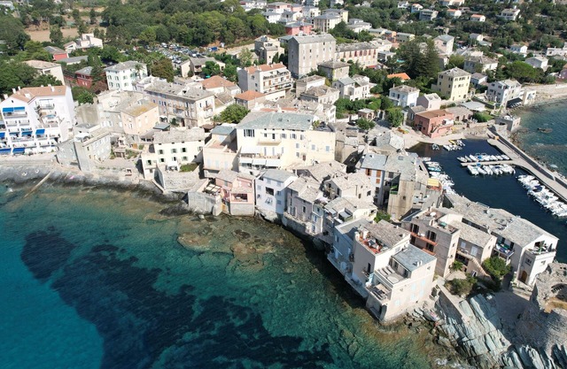 A large terrace overlooking the sea