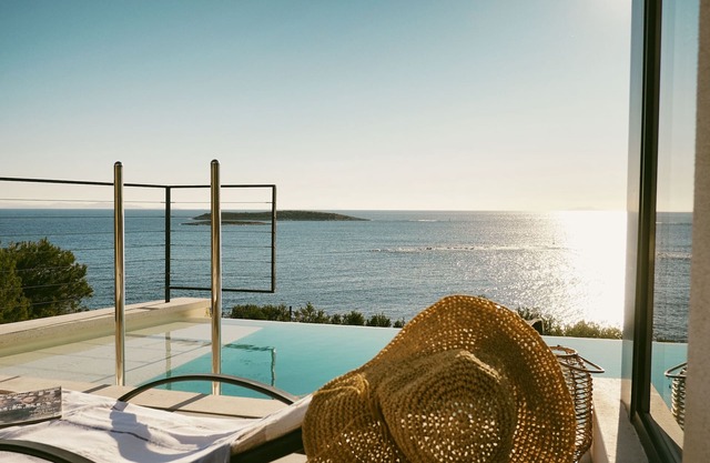 A Private House on Vis Island with a impressive ocean view over Vis archipelago.