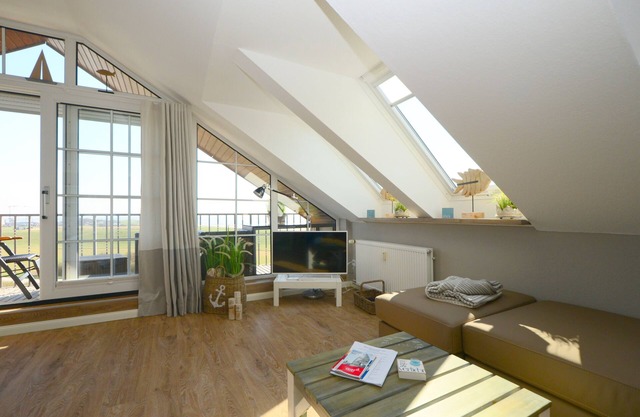 Above the roofs of Juist, fantastic view from the balcony, renovated in 2017