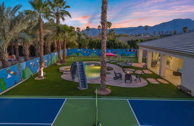 All Inclusive Super Mario Hideout Arcade PIckleball Pool Slide