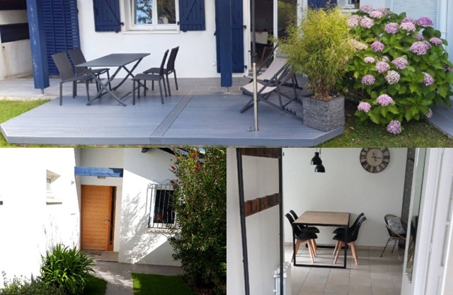 ANGLET T2 garden level, 3Km from beaches and golf courses.