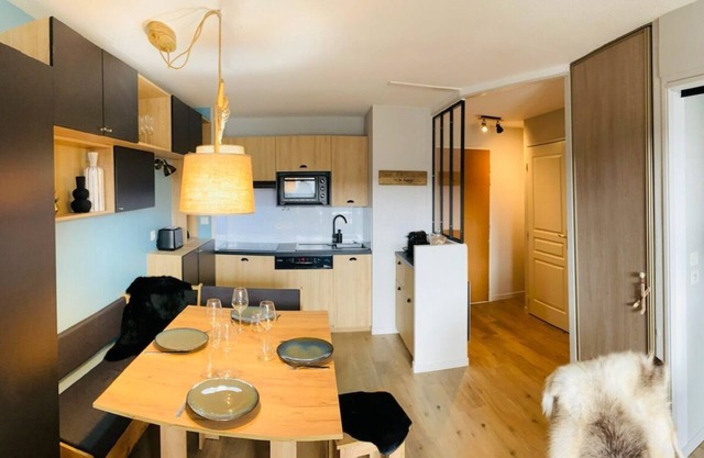 Apart from Mongie. Fully renovated. foot of the slopes 1 bedroom. Heated swimming pool.