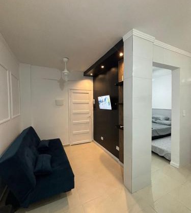 Apartamento à beira da praia em Praia Grande - todo equipado