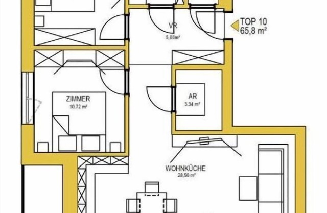 Appartement 2 mit 2 Schlafzimmer, Bad, 2 WC - SUN Hill Appartements