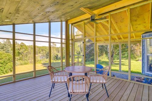 Bayfront Steuben Home with Screened Porch and Fire Pit