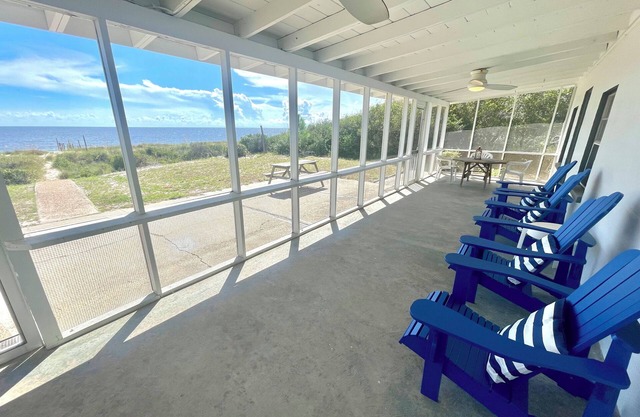 Beachfront bungalow with private direct beach access. Sleeps 8. Pet friendly!