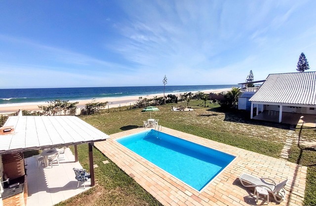 beachfront house with pool