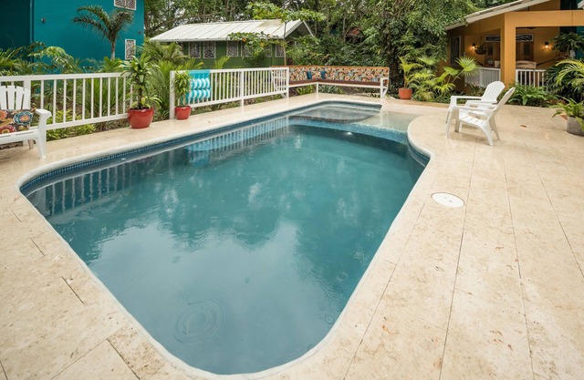Beachfront villa with pool. Hosts big families, groups or small retreats.