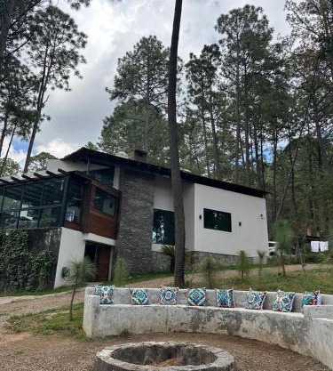 Beautiful cabin in the middle of the forest