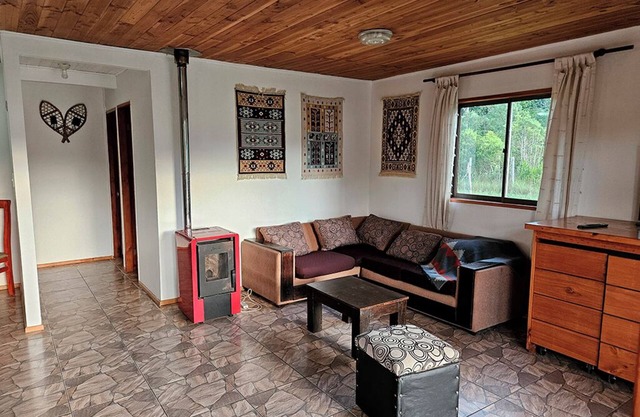 Cabin in Pucon with volcano view, perfect for families