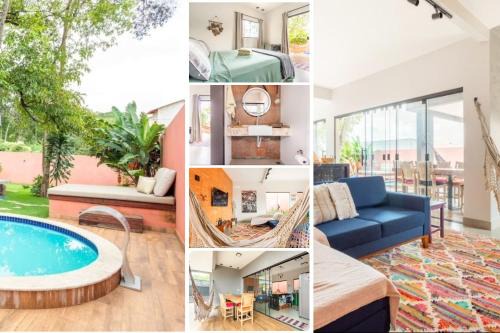 Casa com piscina, vista das montanhas, terraço, quintal
