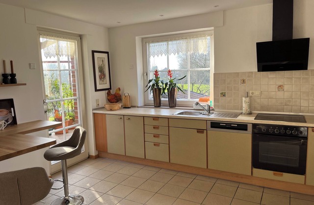 Centrally located, quiet vacation apartment with conservatory and view of the Werse