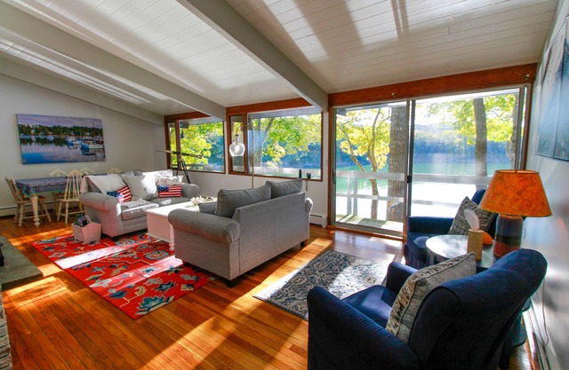 Coffee on your deck with a serene sunrise as you watch eagles soar