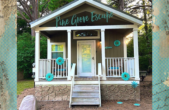 Come escape in the cozy pine grove!